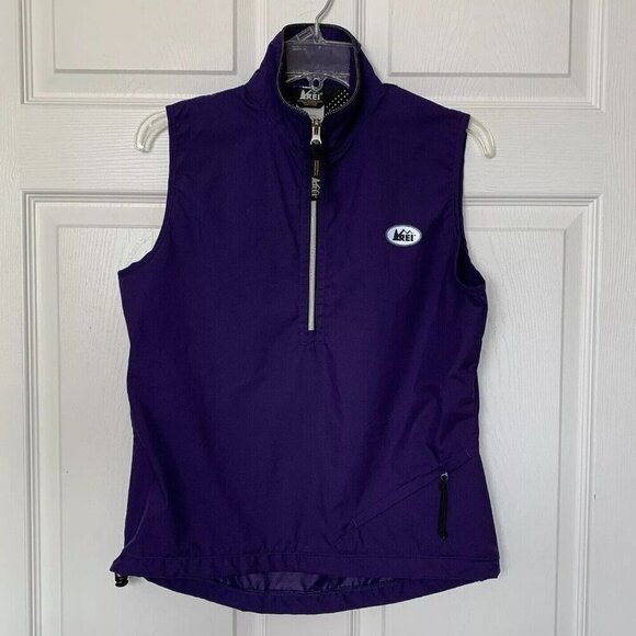 REI  1/2 Zip Softshell Purple Vest Women’s XS Mesh Breathable Hiking - Picture 1 of 8